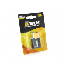 Батарейка лужна Orbus 9V / 6LR61, крона, 1 штука у блістері ціна за блістер