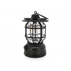 Лампа-ліхтар SW-1933T, 3LED, диммер, корпус-пластик, ударостійкий, USB кабель + Solar, акум 18650, Black, BOX