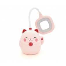 Гнучка настільна лампа PINK CAT з органайзером СS-290-3, 2 режими, 4,2V 600mAh. 3 години роботи, 42см, 200гр, Box