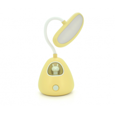 Гнучка настільна лампа-нічник RABBIT LD-3053, 3 режими, 4,2V 300mAh. microUSB, 3 години роботи, 25см, 200гр, Yellow, Box