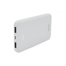 Powerbank ASONIC AS-P10 10000mAh, Output 2USB, White, (215g), Blister