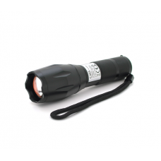 Ліхтар ручний CATA CT-8025, 1LED Cree XM-L T6, 10W, 5 режимів, ZOOM, 18650 / 3400 вбудований, Black, IP44, microUSB, 132х33х27мм, BOX