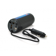 Інвертор напруги POWERMASTER, 12V / 220V, 150W з модифікованою синусоїдою, 1 універсальні розетки, клеми
