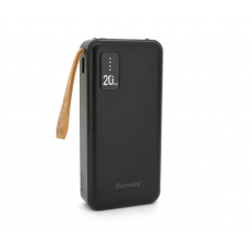 PowerBank Bunsey BY-29 20000mAh, Input:MicroUSB+Type-C, Output:2USB / Type-C, PD20W, Black