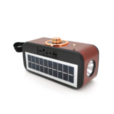Радио с фонариком NS-S270-S, FM / AM / SW радио+Solar, Входы: TFcard, USB, Wireless speaker, Bluetooth, Red, Box