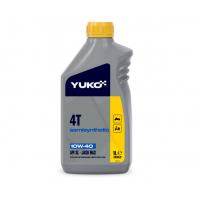 Масло YUKO SEMISYNTHETIC 4T 10W40 API SL для четырехтактных бензиновых / дизельных двигателей малой мототехники, канистра 1л, PE