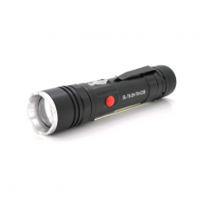 Ліхтарик Bailong BL-26+COB, Zoom, 3 режими, алюміній, компас, акум 18650, USB кабель, магніт, СЗУ, BOX