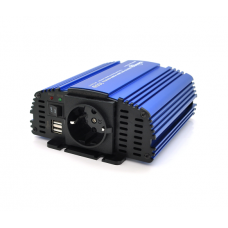 Інвертор напруги Tommatech MS-300, 12V / 220V, 300W з апроксимованою синусоїдою, 1Shuko, USB, клемні дроти, АЗУ+ затискачі