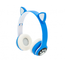 Беспроводные Bluetooth наушники Cat Ear VZV-28M Led, Blue