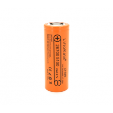 Аккумулятор 26700 Li-Ion LiitoKala Lii-52S, 5000mah （5100-5200mah）, 10A, 3.7V (2.75-4.2V), Orange, 2 шт в упаковке, цена за 1 шт