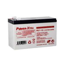 Акумуляторна батарея AGM Power-Xtra PX7-12(28W), Gray Case, 12V 7.0Ah ( 151 х 65 х 94 (100) )