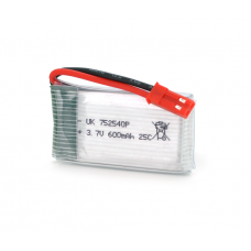 Аккумулятор 8*25*40P 25C, 3.7V (600mAh), 2 контакта