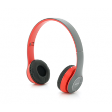 Беспроводные Bluetooth наушники P47 Led, Red / Silver