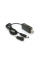 Кабель для роутера 5.5 / 2.5mm(M)=> USB2.0 (Out:12V / 9V)+переходник 5.5 / 2.5mm(F)=> 3.5*2.0(M), 1м, Black, OEM