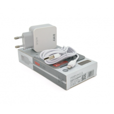 Набір 2 в 1 СЗУ With Iphone Cable 110-240V MY-A303, 3 x USB, 5V / 15W, Output: 5V / 3.1A, White, Blister-box