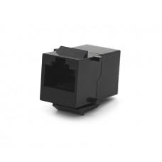 Проходной адаптер в рамку cat5e UTP, RJ-45+RJ45, Black