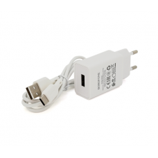 Набір BOROFONE BA68A СЗУ 1xUSB+ кабель Type-C, 2.1A, 1м, White, Blister-box