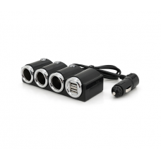 АЗУ розгалужувач Olesson 1503, 12V-3*12V+2*USB, Black, Blister