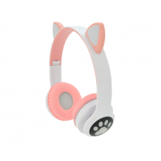 Беспроводные Bluetooth наушники Cat Ear YR-28 Led, Pink