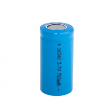 Аккумулятор 16340 / CR123 Li-Ion Vipow ICR16340 FlatTop, 700mAh, 3.7V, Blue
