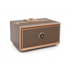 Колонка Kisonli G1 Bluetooth 5.0, 2х10W, 1500mAh, USB / TF / BT / FM / AUX, DC: 5V, Dark wood, BOX