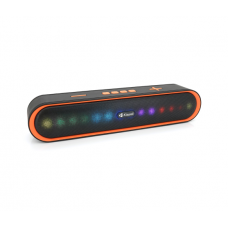 Колонка Kisonli LED-915 Bluetooth 5.0, 2х5W, 1200mAh, USB / TF / BT / FM / AUX, DC: 5V / 1A, Orange, BOX