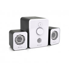Колонки Kisonli U-3000BT, 5W+2x3W, USB / TF / BT / FM / AUX, с сабвуфером, DC: 5V, White, BOX