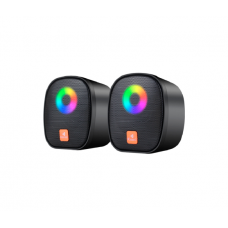 Колонки 2.0 Kisonli X11 для ПК и ноутбука, USB + 3.5mm, 2x3W, 20Hz- 20KHz, DC: 5V, Black, BOX