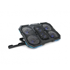 Підставка для ноутбука IceCoorel N6, 14-18", 4*95mm 1200±10% RPM + 2*70mm 2500±10 %RPM, 2xUSB2.0 + підставка для мобільного телефону