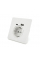Розетка врізна із заземленням, Input: AC:110-250V / 16A, Type-C / USB-виходи, White