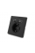 Розетка врізна із заземленням, Input: AC:110-250V / 16A, Type-C / USB-виходи, Black