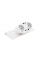 Розетка двойник с заземлением HHT609W, USB+Type-C, 4А, зашита от перегрузки, подставка под телефон, White