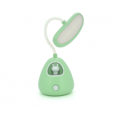 Гнучка настільна лампа-нічник RABBIT LD-3053, 3 режими, 4,2V 300mAh. microUSB, 3 години роботи, 25см, 200гр, Green, Box