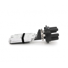 Муфта оптическая Merlion ML-OP-F106H-144C, герметичная, 5 вводов, до 6-ти кассет, до 144 сварок, материал PP