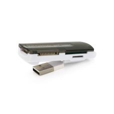 Кардридер универсальный 4в1 MERLION CRD-7BL TF / Micro SD, USB2.0, Black, OEM