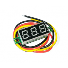 Цифровой вольтметр, диапазон измерений 0 -100V, 0.28", три провода, Yellow