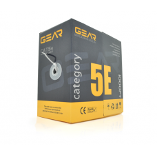Кабель кручена пара GEAR UTP 4x2x0,50 Cat5E, CCA, для внутрішніх робіт, сірий, 305m
