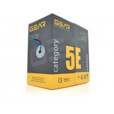 Кабель кручена пара GEAR FTP 4x2x0,51 Cat5E, CCA Premium, для внутрішніх робіт, синій, 305m