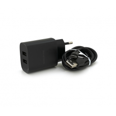 Набір BOROFONE BN2 СЗУ 2xUSB+ кабель Type-C, 2.1A, 1м, Black, Box