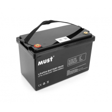 Аккумуляторная батарея Must LiFePO4 LP15-12100 12,8V 100Ah, 1,28kWh, BMS50A@4S, 6000 cycles, 339x185x218, 12kg