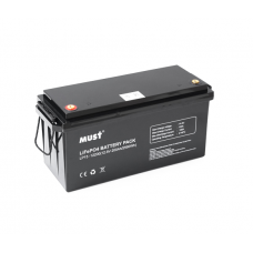 Аккумуляторная батарея Must LiFePO4 LP15-12200 12,8V 200Ah, 2,56kWh, BMS100A@4S, 6000 cycles, 502x185x243, 23kg