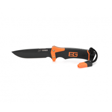 Нож для кемпинга SC-822, Black-Orange, Чехол