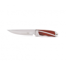 Нож для кемпинга SC-8118, Steel + brown wood, Чехол