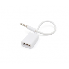 Переходник USB2.0(F)=> Jack 3.5(M) Stereo, 0,3м, White, OEM