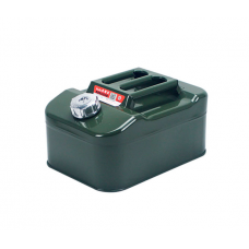 Канистра Merlion YT-HS-FX-10L, металлическая с клапаном + гибкая лейка, 10л, 355х255х200мм, Green