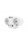 Розетка двойник с заземлением HHT609W, USB+Type-C, 3.4А, зашита от перегрузки, White
