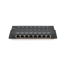 8-портовый POE-инжектор питания, с 8xRJ45 портами Ethernet 10 / 100Мбит / с, IEEE802.3af / at, 12-57V, PIN45+ / 78-