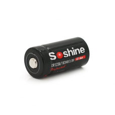 Аккумулятор 16340 / CR123 Li-Ion Soshine 16340P-3.0-700 Protected, 700mAh, 3.0V, Black