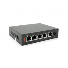 4х портовий PoE Full Gigabit комутатор ONV-POE33108PFG, 4xPoe1000Мбіт + 2х1000 Мбіт + 1хSFP 1000Мбіт, до 250м, IEEE802.3af / at, потужність 65Вт