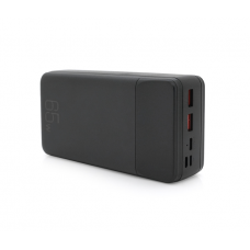 PowerBank XO-PR201 30000mAh, Input:(2хType-C), Output:(2хUSB,2хType-C), PD65W for Laptop, plastic, Black